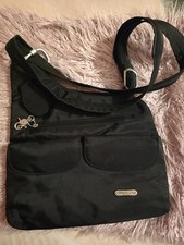 Travelon Crossbody Anti-Theft Bag Black Nylon Multi-Pocket