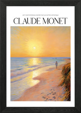 Monet Sunset Seascape Framed