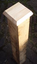 WOODEN FENCE POST CAPS (4"X4"X3/4")  6 CAPPINGS WOOD, FENCING