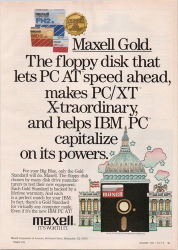 Maxell gold floppy disk - maxell,