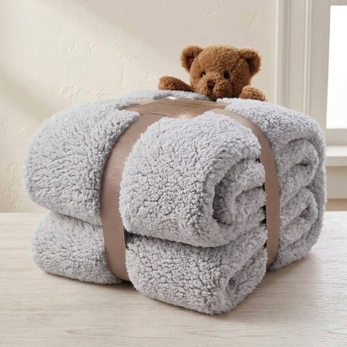 Luxury teddy fleece throw - fleece,
