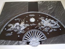 Large Chinese Lacquer Wall Fan