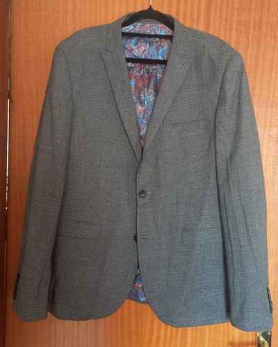 Next 44r grey jacket worn - grey,
