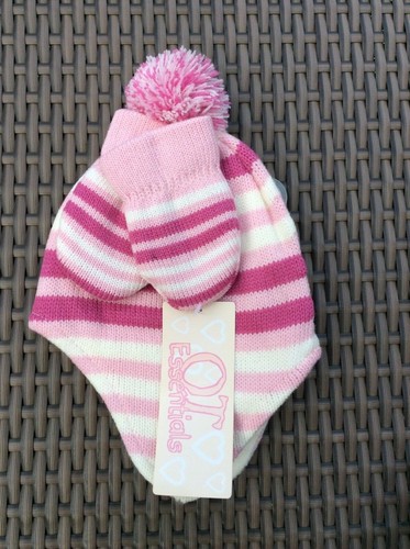 Baby knitted winter - hat, and