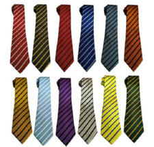 Mens Junior School Uniform football prom party Striped tie