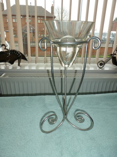 Unusual scrolled metal candle - scrolled,