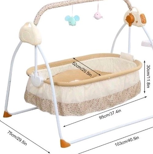Foldable electric baby cradle - electric,