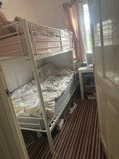 3 Feet Single White Bunkbed