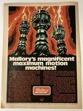 1975 Mallory Distributor Print Ad Magnificient Maximum Motion Machines