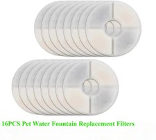 16 Pack Cat Water Fountain Filters for Pet Dog Flower Replacement Filter - Round