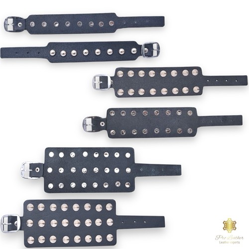 Black conical studded wrist - conical,
