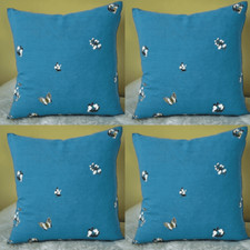 Set of 4 - Cushion Covers Blue