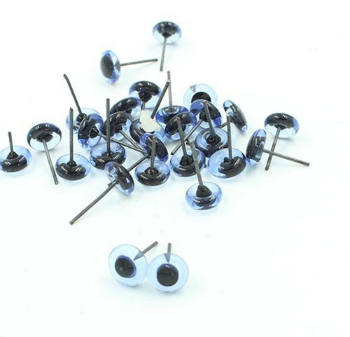 Blue glass pin - , eyes