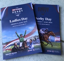 EPSOM DERBY 7TH JUNE 2025 LAMBOURN - OAKS 6TH JUNE MINNIE HAUK RACE CARDS - MINT