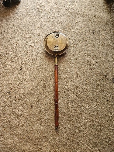Antique brass bed warmer - brass,