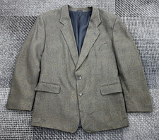 Vintage Louis Raphael Sequel Blazer 40R Blue Yellow Plaid Silk Blend Korea