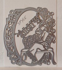 Ornate Frame Die with Retro Lady & Style Sentiment