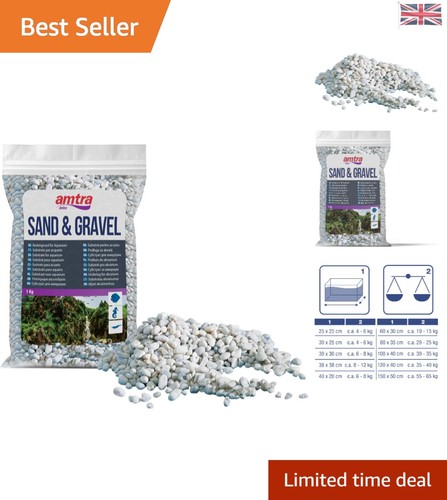 Natural aquarium gravel 1kg - gravel,