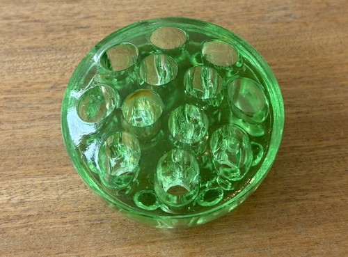 Vintage green glass domed - vintage,