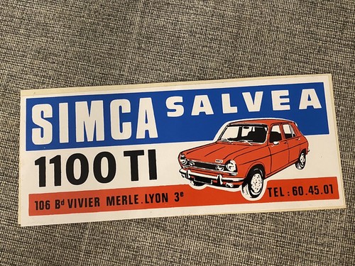 Vintage simca 1100 - vintage, sticker