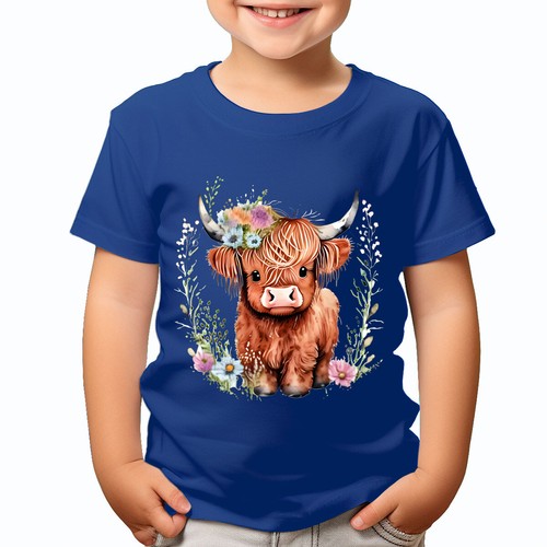 Spring highland cow shirt - spring, t-shirt
