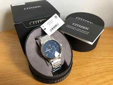 Citizen Eco-Drive M Function Stainless S Analogue Blue Dial Watch - A09040-52L