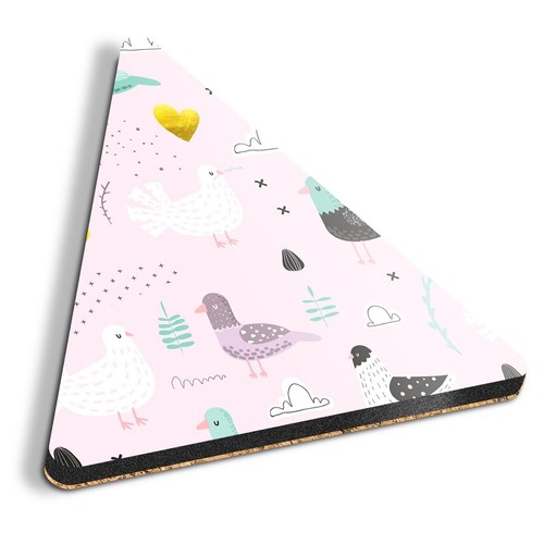 Triangle mdf coaster pigeon - mdf,