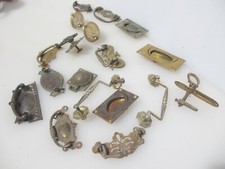 Antique Brass & Iron Drawer Handles Pulls Dresser Chest Old Vintage Nouveau LOT