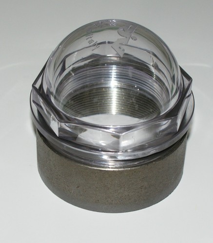 Sight glass riv - 3", dome