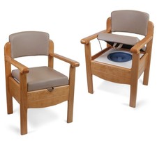 Wooden Commode Chair Discreet