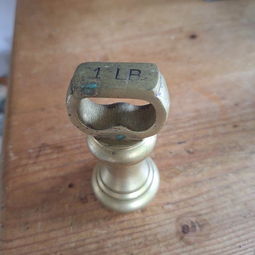 Vintage brass bell weight lb - weight,