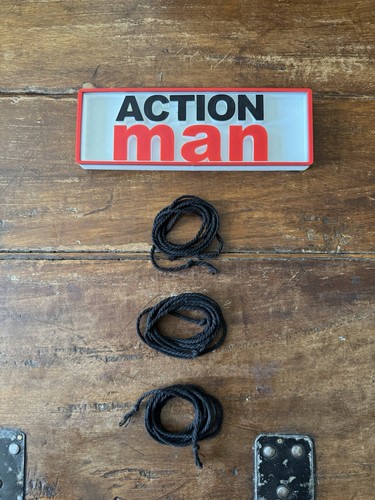 Vintage action man black - black, rope