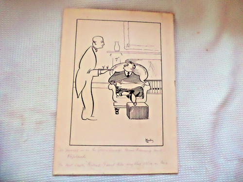 Original cartoon pen ink - original, &
