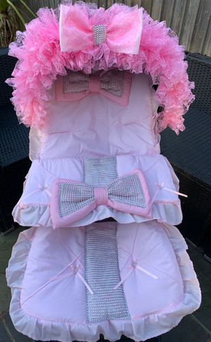 Pram pushchair frilly - pram,