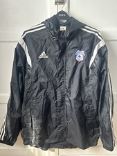 Cardiff City Windbreaker Jacket Adidas Shower Coat Bluebirds Black Men’s XL