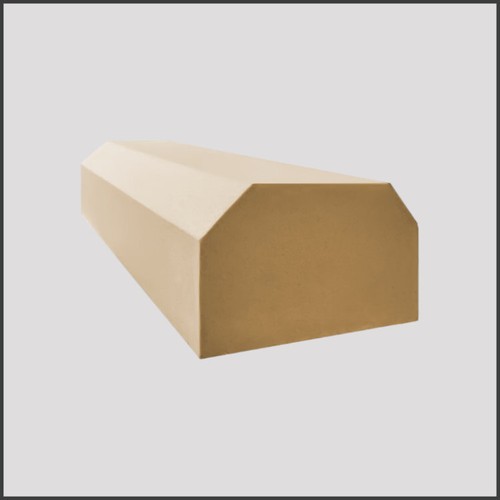 Chamfered wall copings - wall,