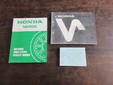 Honda NS400R 1985 Shop Manual