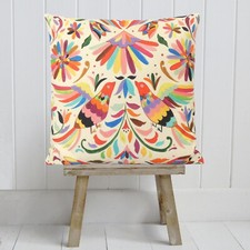 Multi-coloured Bird Cushion Cover Retro Decorative Abstract Mexican Otimo Gift