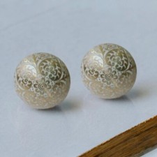 Moroccan white brass drawer