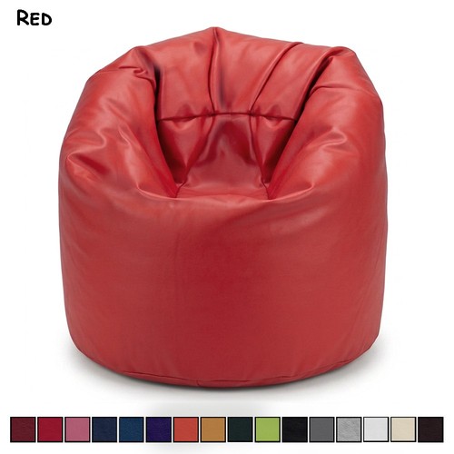 Kids faux leather bean bag - faux,