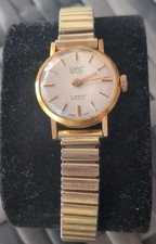 Vintage (1950/60's) Camy Geneva, Gold Tone, Incabloc Watch-2208-Fixoflex Strap