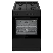 electriQ 60cm Dual Fuel Cooker - Black EQDFSC60BK