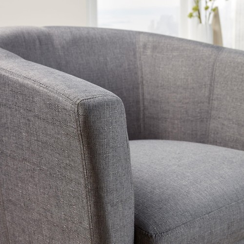 Fabric tub chair - fabric, wooden