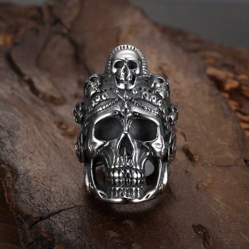 Men large skull - large, ring