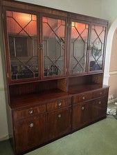 2 x Beresford & Hicks Mahogany Display Cabinets