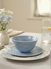 12 Piece Blue Dinner Plate Set