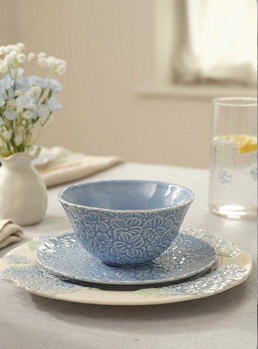 Piece blue dinner plate set - piece,