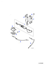 Jaguar genuine parkbrake cable - parkbrake,