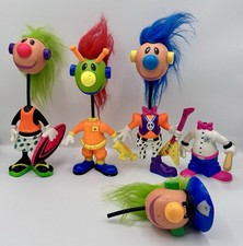 4 Vintage 1990s Ertl Jibba Jabba 9” Noise Maker Doll Toys Jibba Jabber Jr (Read)