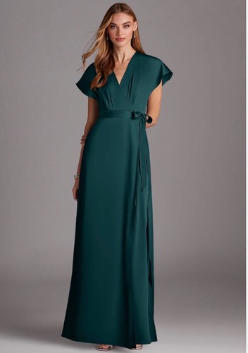 Azazie evening gown pine - azazie,